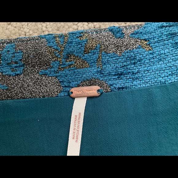 Free People Metallic Floral Print Skirt - Picture 4 of 4